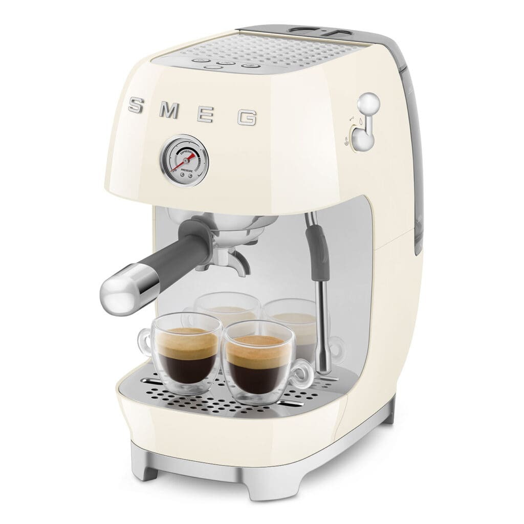 Smeg aparat za espresso kafu ECF03CREU, ručni, krem