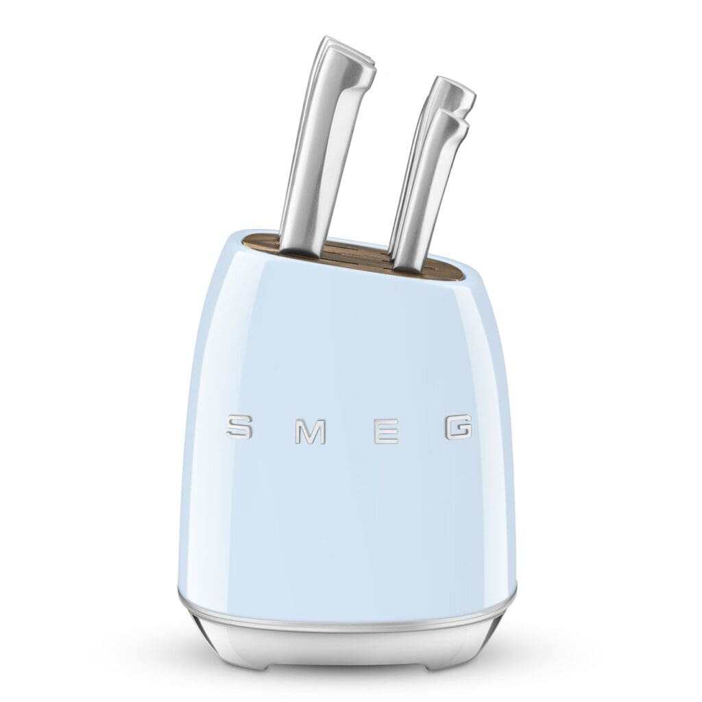Smeg set noževa u bloku KBSF02PB, pastelno plavi