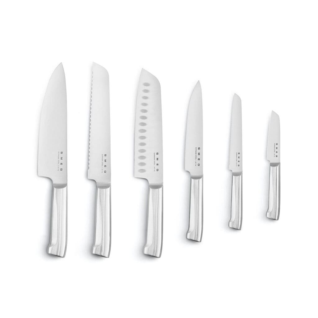 Smeg set noževa u bloku KBSF02PB, pastelno plavi