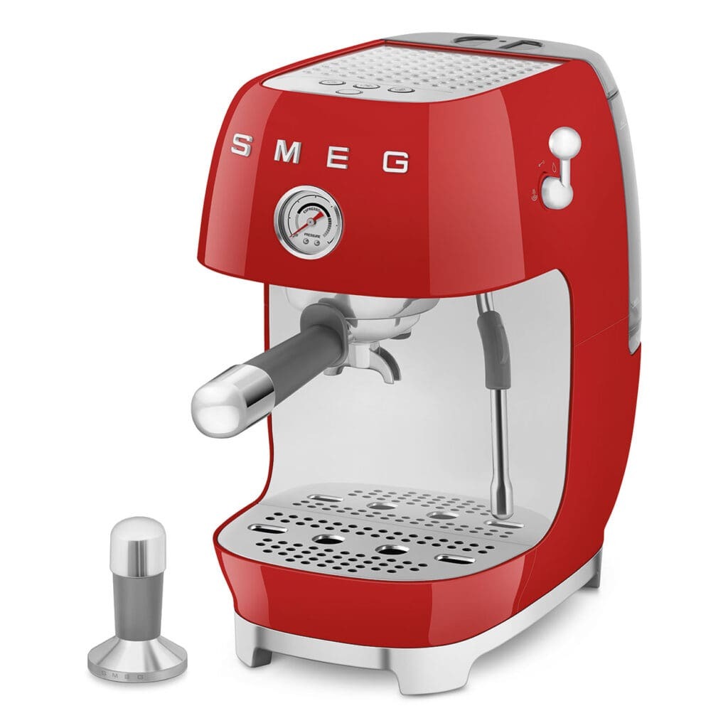 Smeg aparat za espresso kafu ECF03RDEU, ručni, crvena