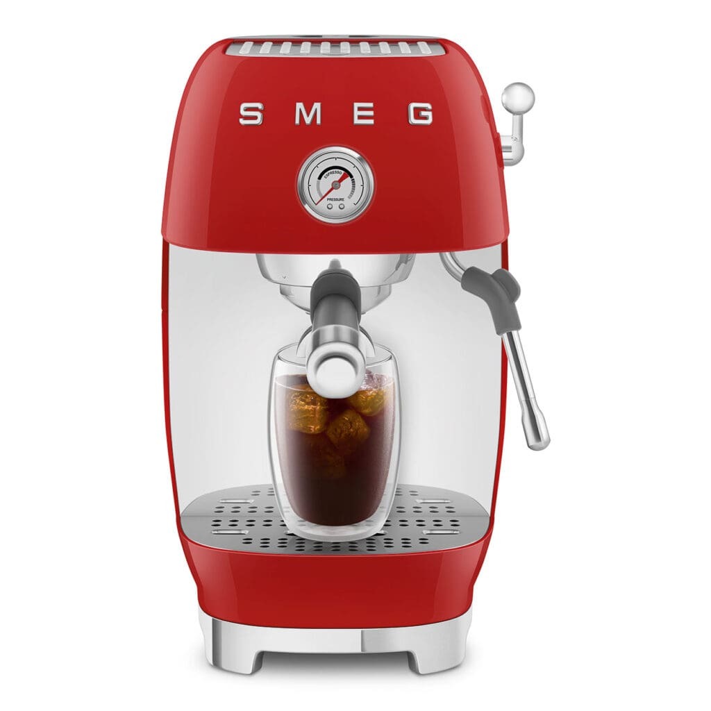 Smeg aparat za espresso kafu ECF03RDEU, ručni, crvena