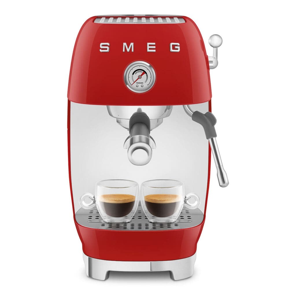Smeg aparat za espresso kafu ECF03RDEU, ručni, crvena