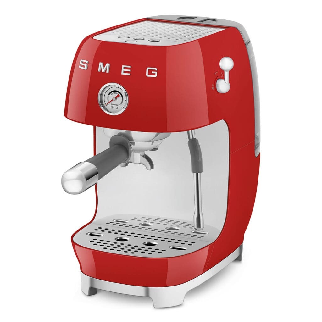 Smeg aparat za espresso kafu ECF03RDEU, ručni, crvena