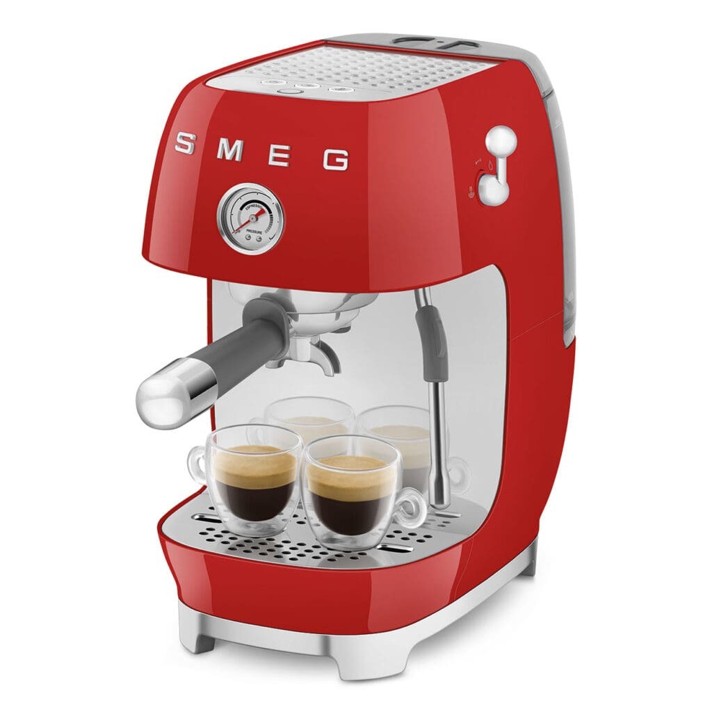 Smeg aparat za espresso kafu ECF03RDEU, ručni, crvena