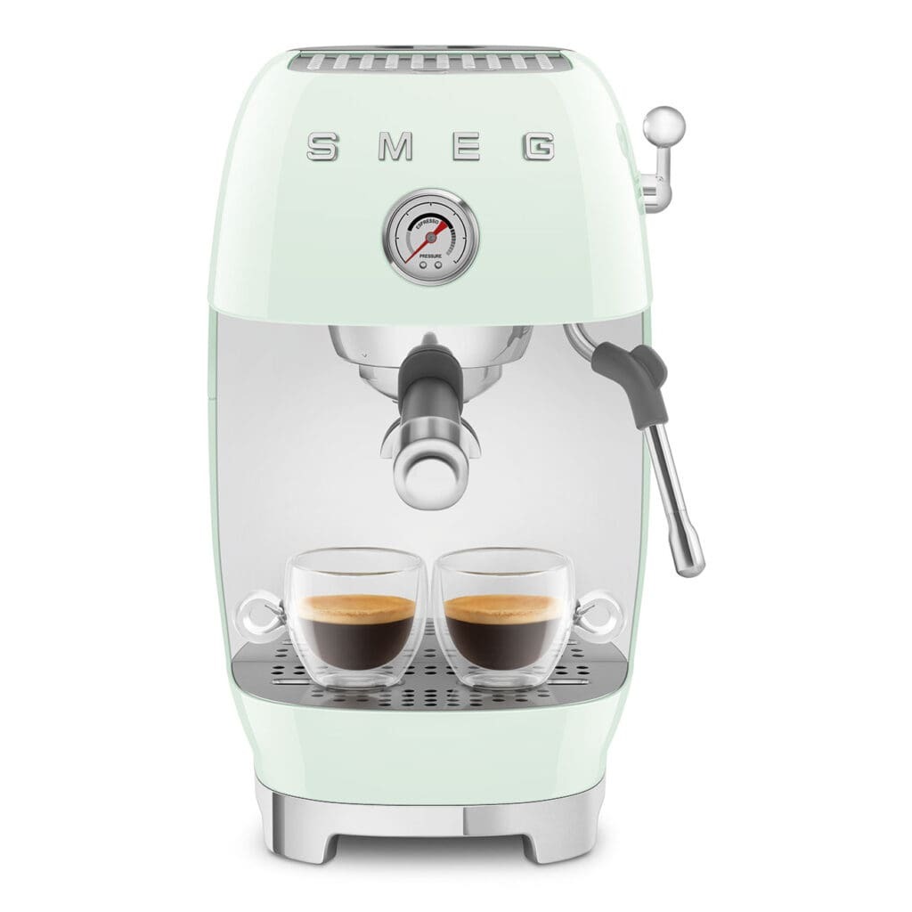Smeg aparat za espresso kafu ECF03PGEU, ručni, pastelno zeleni