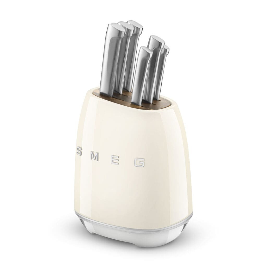 Smeg set noževa u bloku KBSF02CR, bež