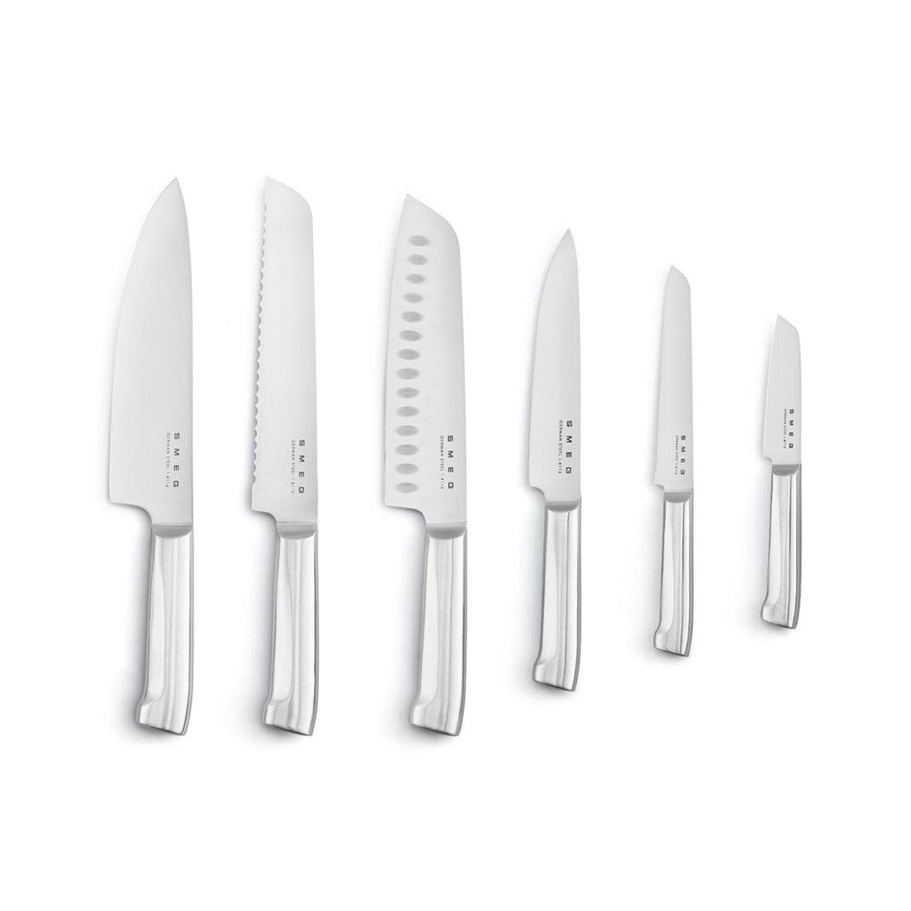 Smeg set noževa u bloku KBSF02CR, bež