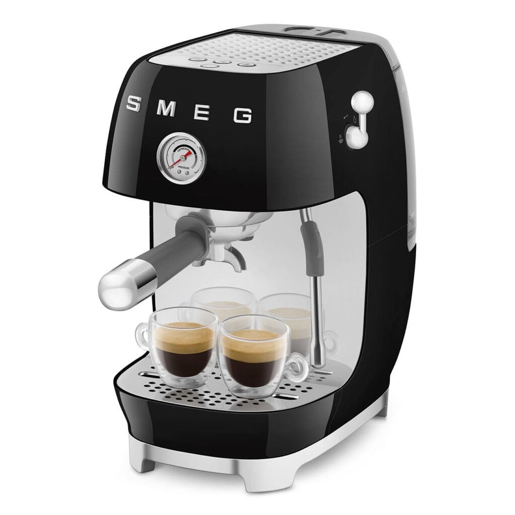 Smeg aparat za espresso kafu ECF03BLEU, ručni, crna