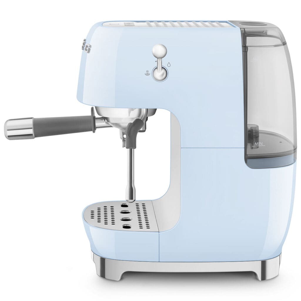 Smeg aparat za espresso kafu ECF03PBEU, ručni, pastelno plavi