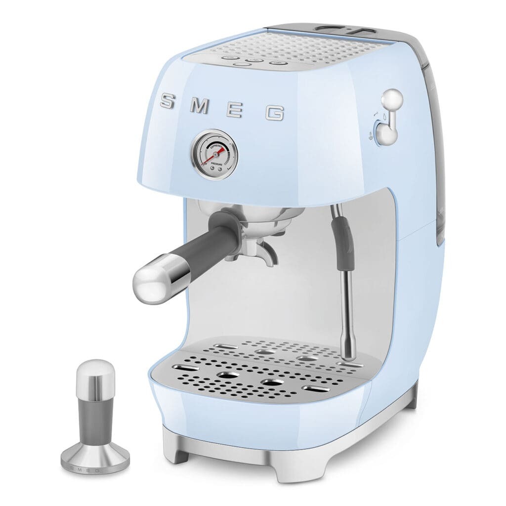 Smeg aparat za espresso kafu ECF03PBEU, ručni, pastelno plavi