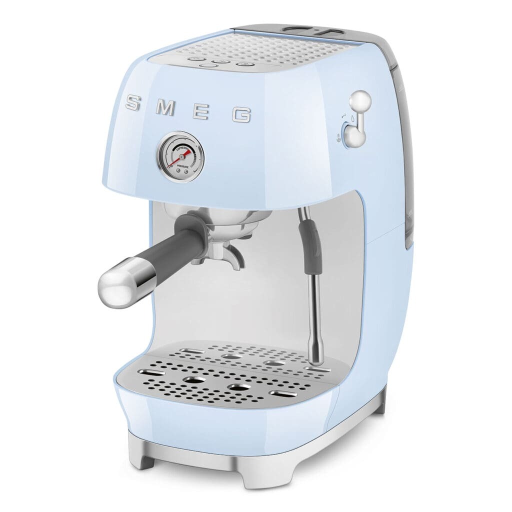 Smeg aparat za espresso kafu ECF03PBEU, ručni, pastelno plavi
