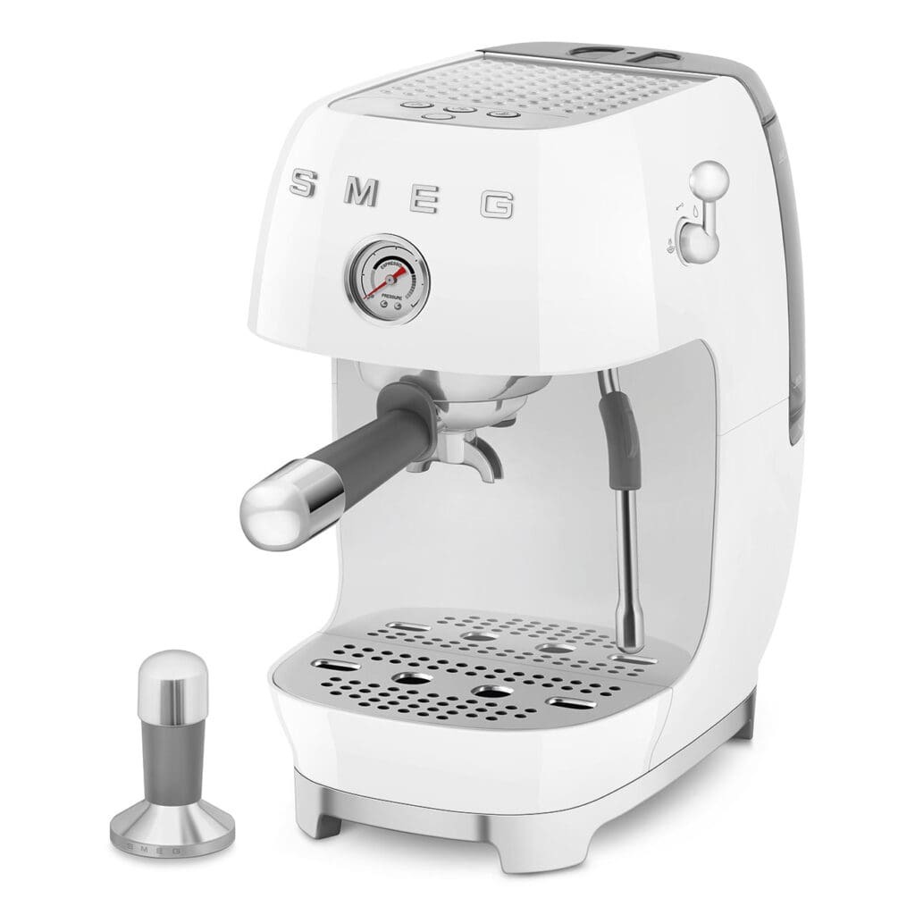 Smeg aparat za espresso kafu ECF03WHEU, ručni, bijela