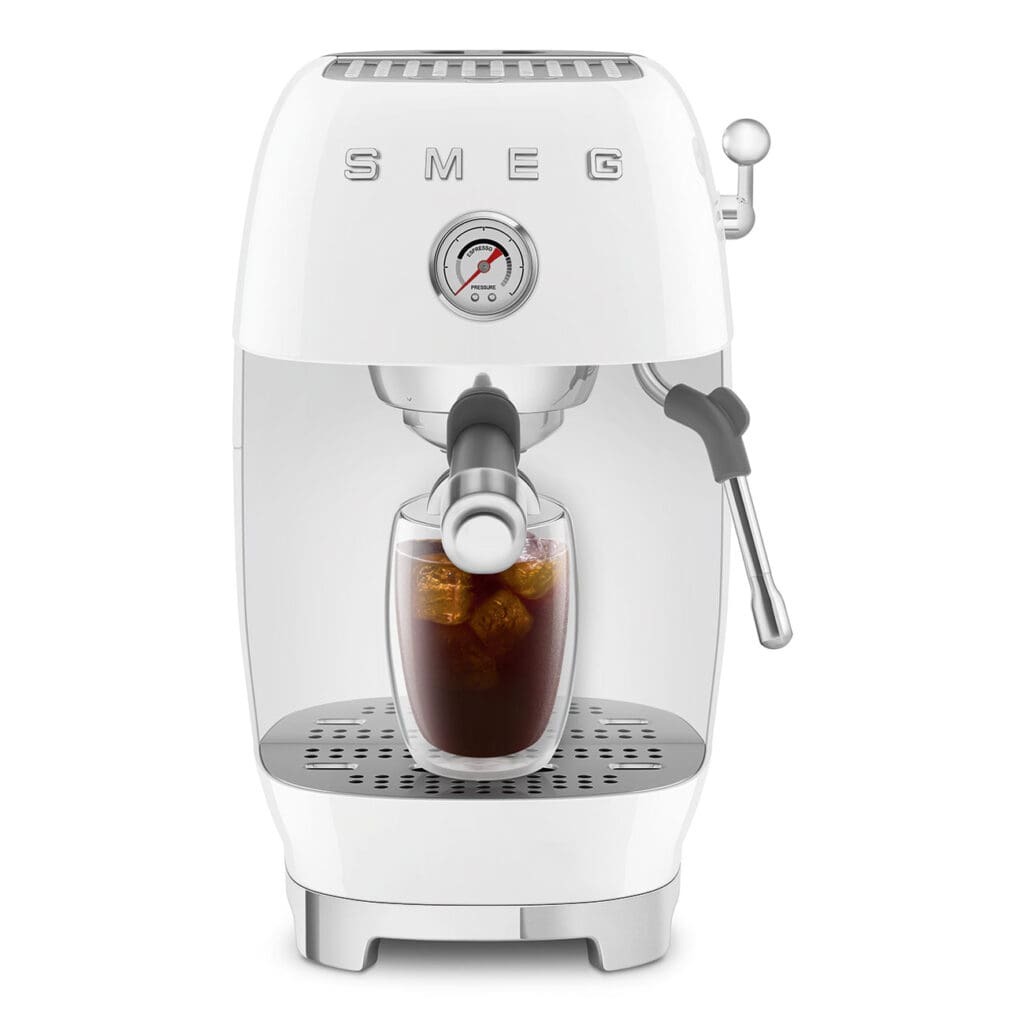 Smeg aparat za espresso kafu ECF03WHEU, ručni, bijela