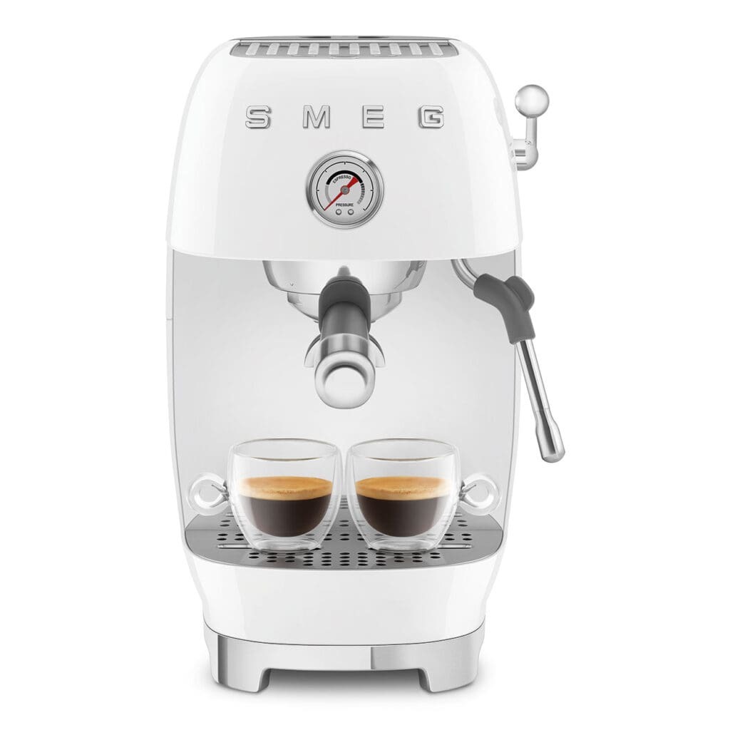 Smeg aparat za espresso kafu ECF03WHEU, ručni, bijela