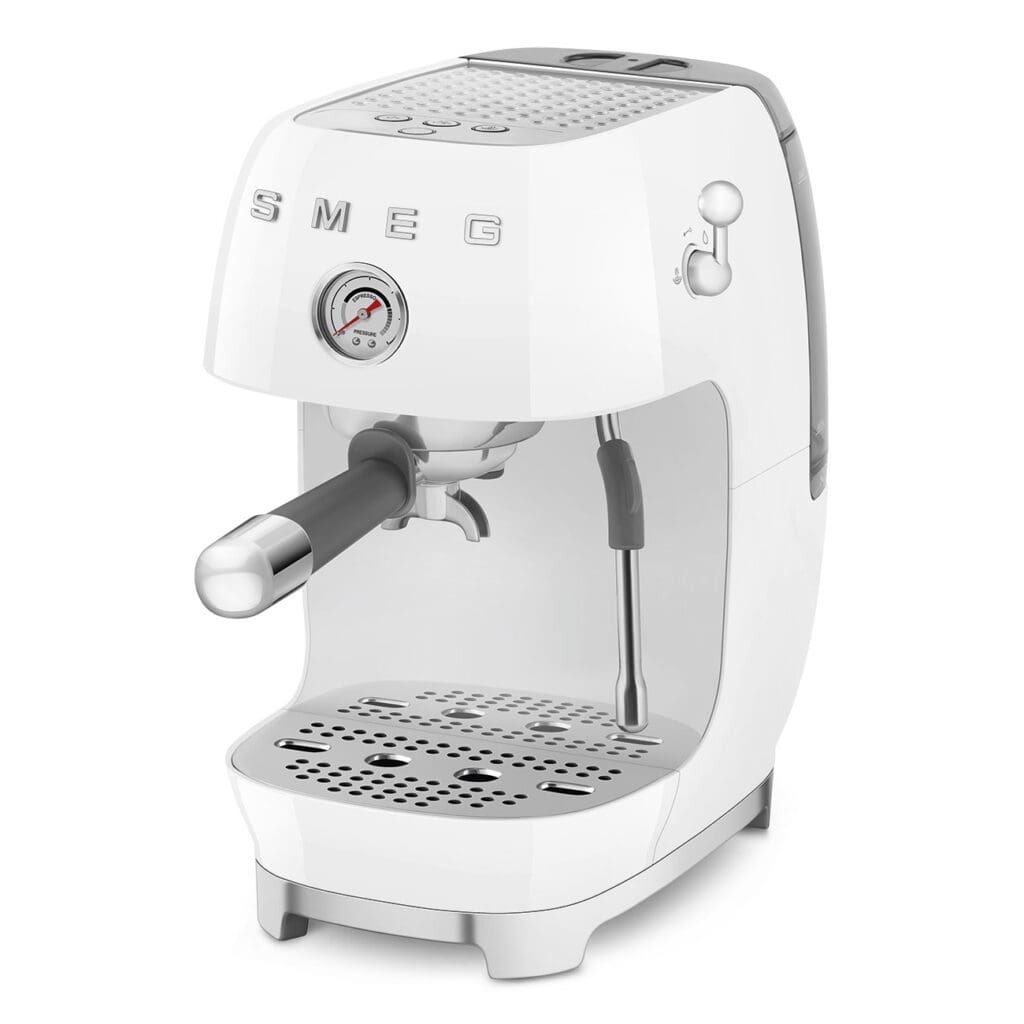 Smeg aparat za espresso kafu ECF03WHEU, ručni, bijela