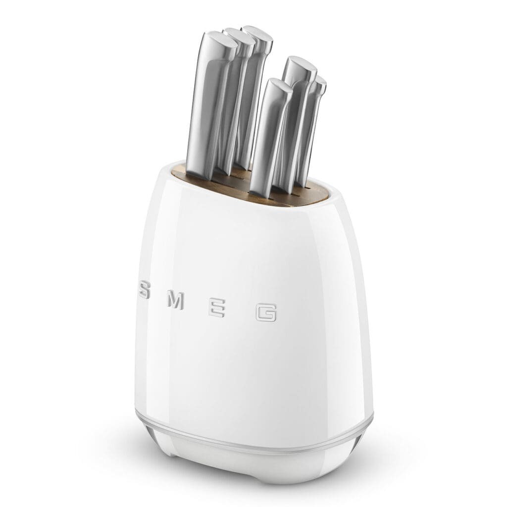 Smeg set noževa u bloku KBSF02WH, bijeli