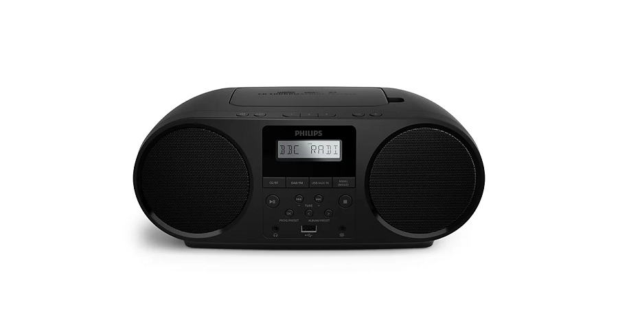 Philips radio CD TAZ6000/10, FM radio, Bluetooth, USB, 3.5mm, crni