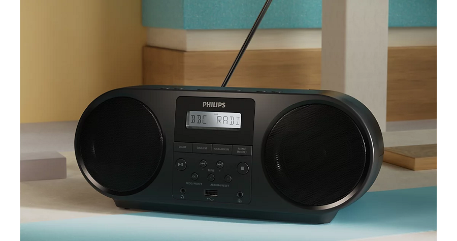 Philips radio CD TAZ6000/10, FM radio, Bluetooth, USB, 3.5mm, crni