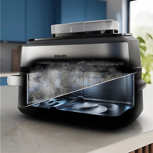 PHILIPS friteza na vrući zrak NA565/02 s funkcijom kuhanja na paru, 2750 W, 9.5 L