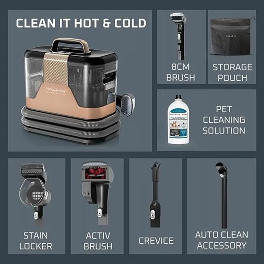 ROWENTA aparat za dubinsko čišćenje IN7021F0 Clean It Hot & Cold