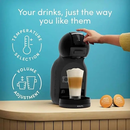 KRUPS Dolce Gusto aparat za kafu na kapsule KP1438F0 Mini Me 2, Piano Black