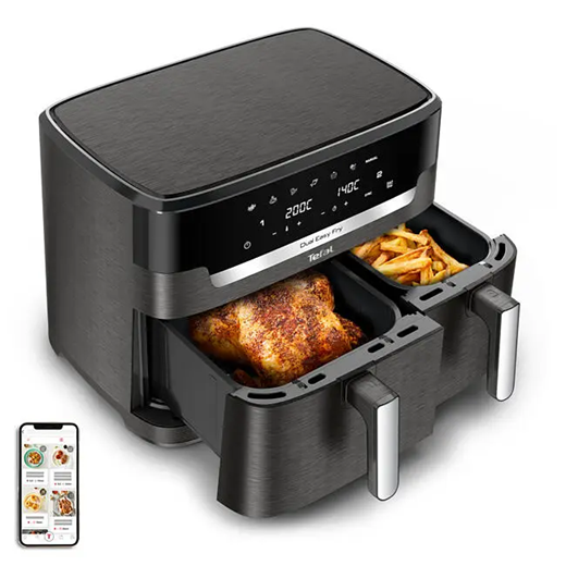TEFAL friteza na vrući zrak EY942HE0 Dual Easy Fry XXL, 6,5 L + 4,5 L