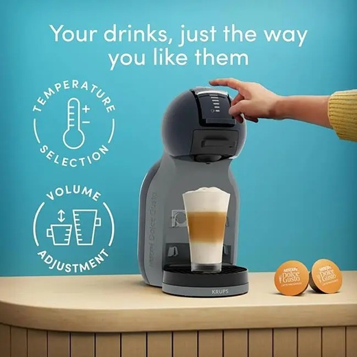 KRUPS Dolce Gusto aparat za kafu na kapsule KP143BF0 Mini Me 2, Cosmic Grey