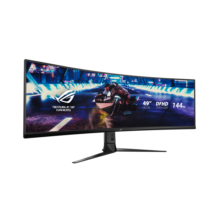 ASUS ROG Strix XG49VQ gaming monitor, 49", 3840x1080, VA, Curved, FreeSync Premium Pro, DisplayHDR 400, HDMI, DP, 144Hz, 4ms