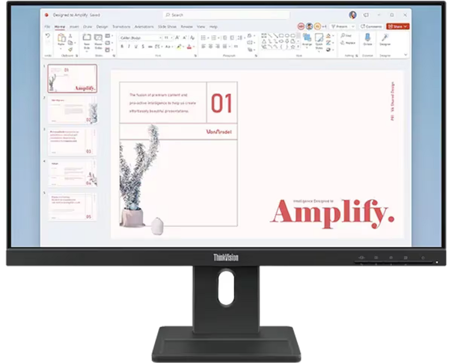 Lenovo ThinkVision E24-40 Monitor 64BAMAR1EU, 23.8", Full HD, IPS, HDMI, DP, VGA, 100Hz, 4ms