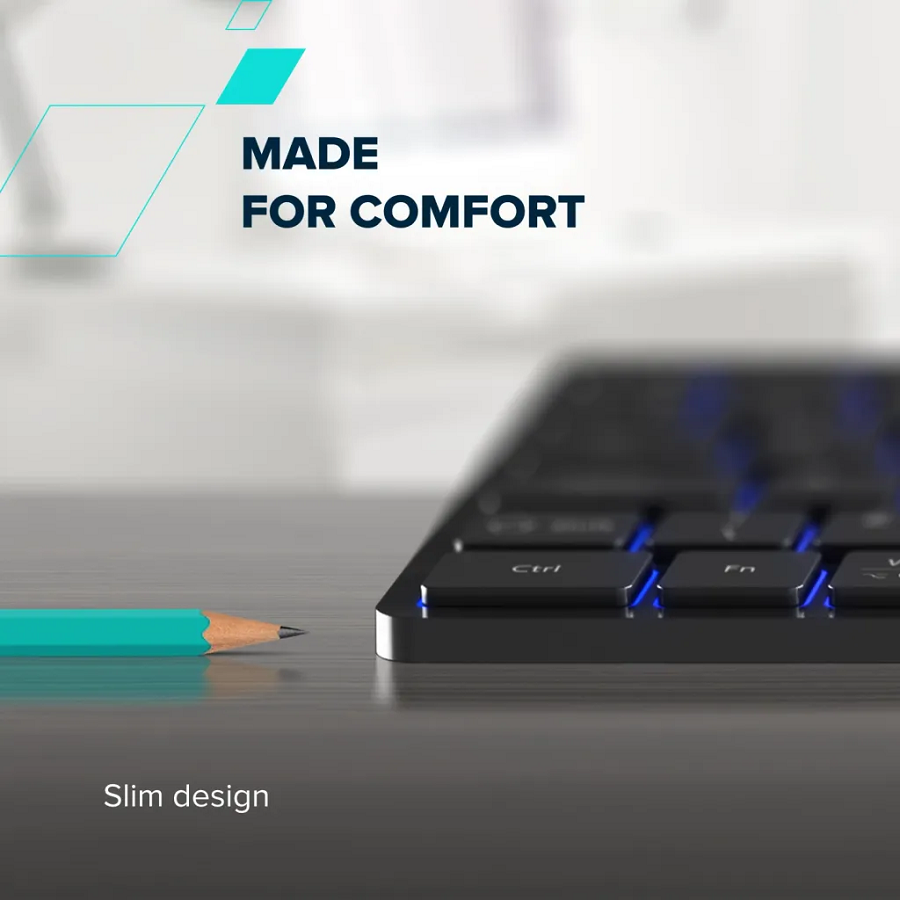 CANYON tastatura HKB-W11 UK/US RGB Dual Mode Wireless Grey