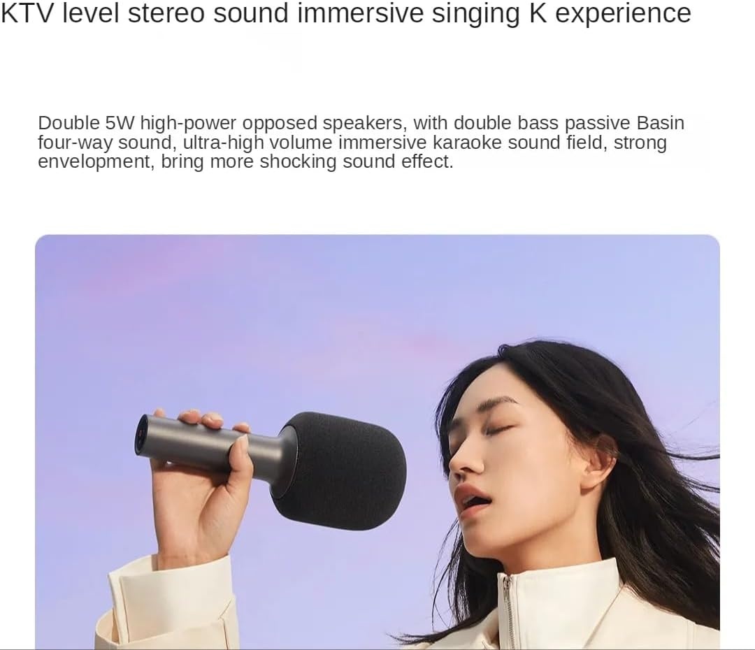 Xiaomi karaoke mikrofon, 9 zvučnih efekata, Bluetooth povezivanje, baterija 2500 mAh za trajanje do 7 sati