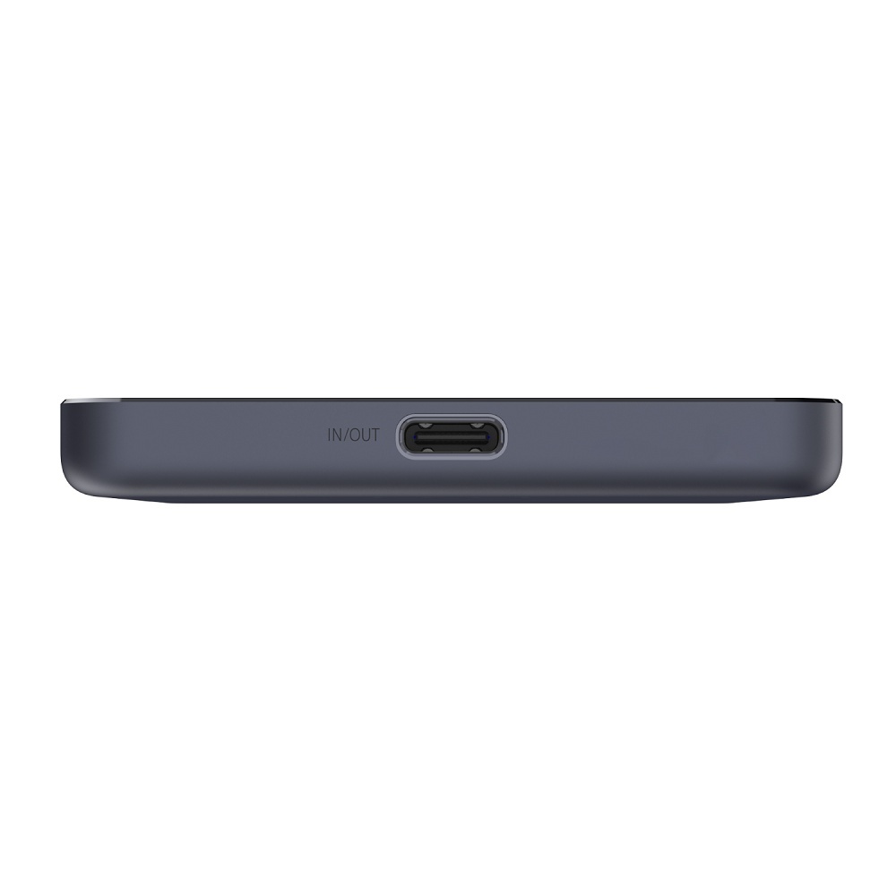 Xiaomi Powerbank, SuperSlim, PB 5000 mAh, crni, USB-C x1, bežično punjenje