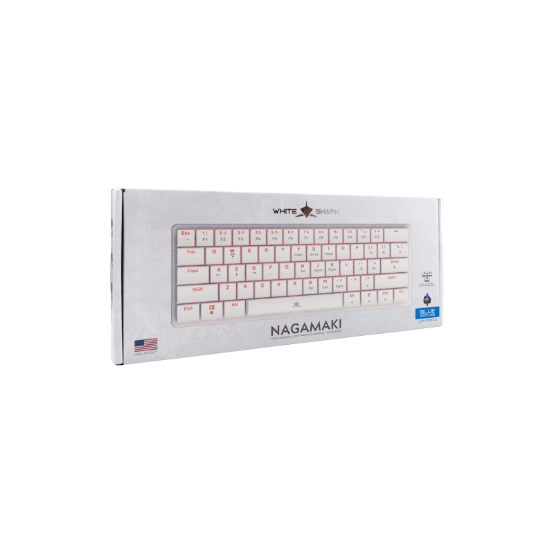 WHITE SHARK gaming tastatura GK-006221 NAGAMAKI Bijela-Mehanicka/US-BLUE SWiTCH