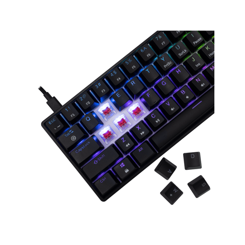 WHITE SHARK gaming tastatura GK-004111 SHINOBI-2 Crna - Mehanička/ US RED SWiTCH
