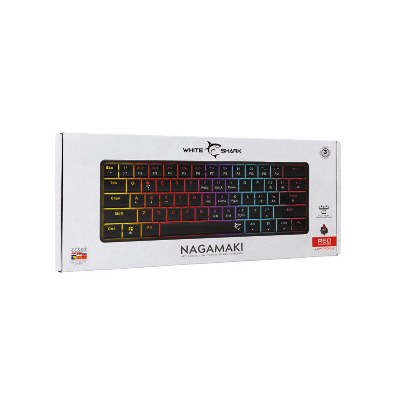 WHITE SHARK gaming tastatura GK-006112 NAGAMAKI Crna-Mehanička / HR - RED SWiTCH