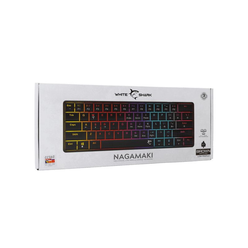 WHITE SHARK gaming tastatura GK-006132 NAGAMAKI Crna-Mehanicka/ HR - BROWN SWiTCH