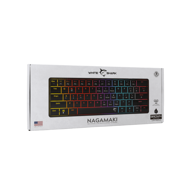 WHITE SHARK gaming tastatura GK-006131 NAGAMAKI Crna-Mehanička US-BROWN SWiTCH