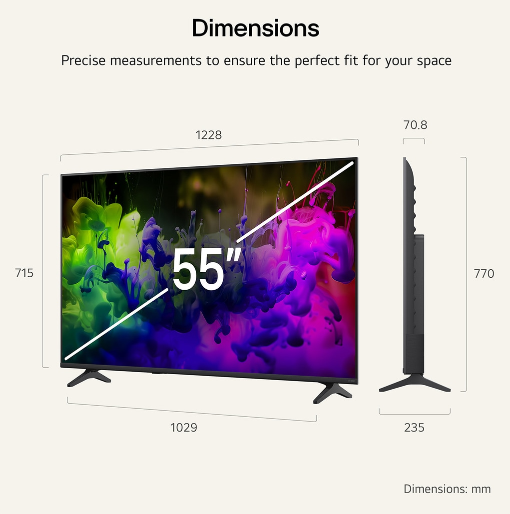 LG QNED MiniLED televizor 55QNED7EB3C, 4K Ultra HD, Smart TV, webOS 26, α7 AI Processor 4K Gen9, 60Hz, HDR10, ThinQ AI, AI Magični daljinski, Crni