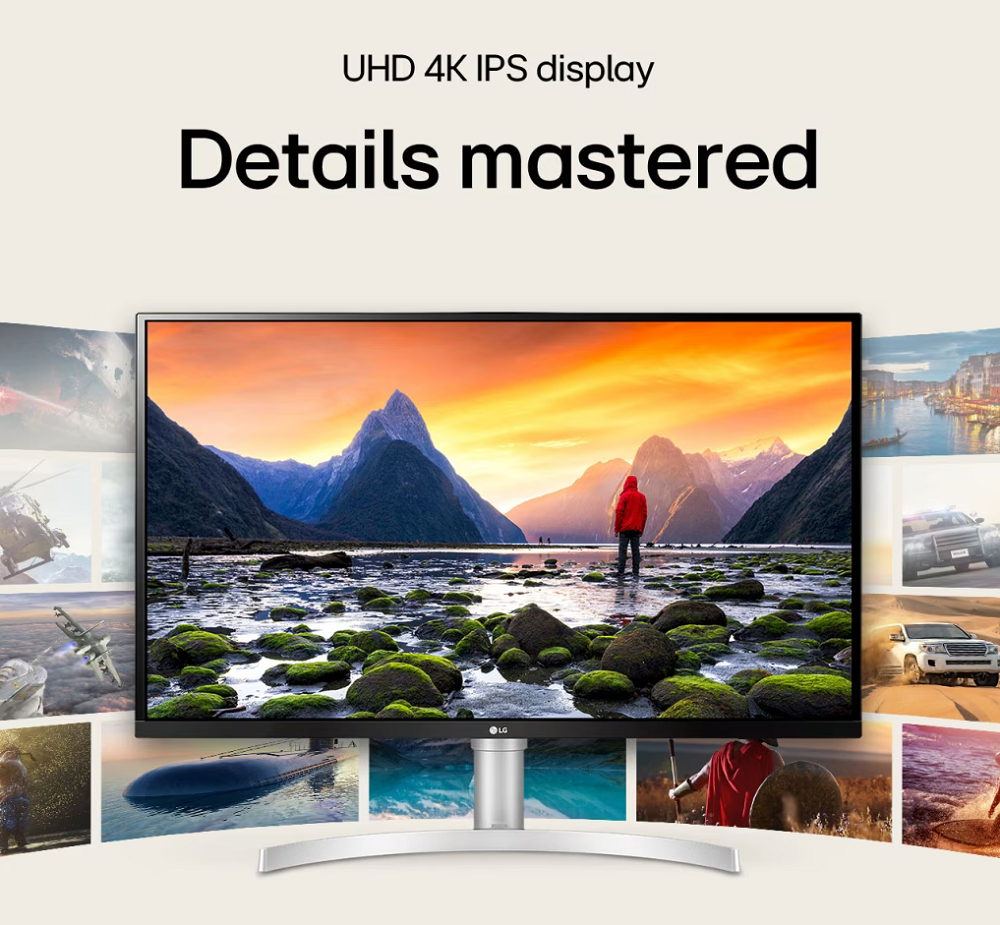 LG monitor 32UN650K-W, 31,5" 4K UHD IPS, 350 cd/m2, HDR10, DCI-P3 95%, 2x HDMI, DP, 60Hz, 5ms, 2x 5W zvučnici