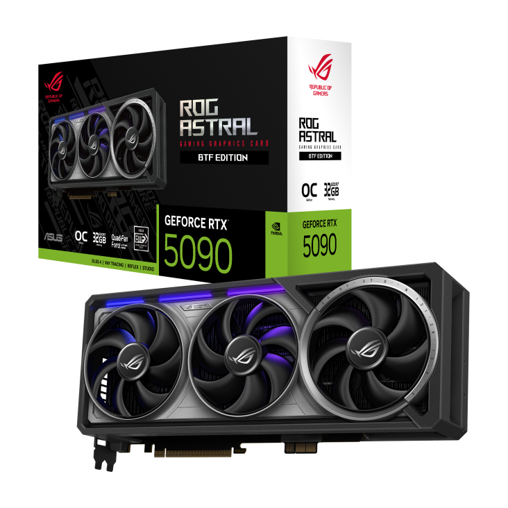 ASUS grafička kartica ROG ASTRAL RTX5090 32GB GDDR7 BTF OC Edition, 512-bit, 2x HDMI, 3x DP