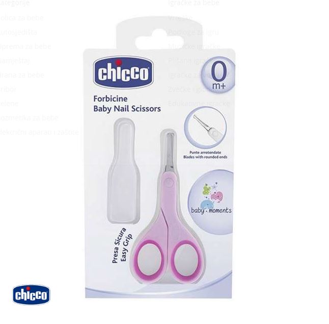 Chicco makazice s tupim vrhom, ružičasta