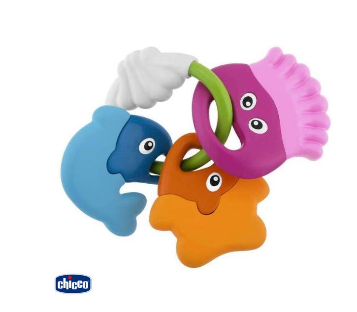 Chicco zvečka grickalica, ribice, 3m+