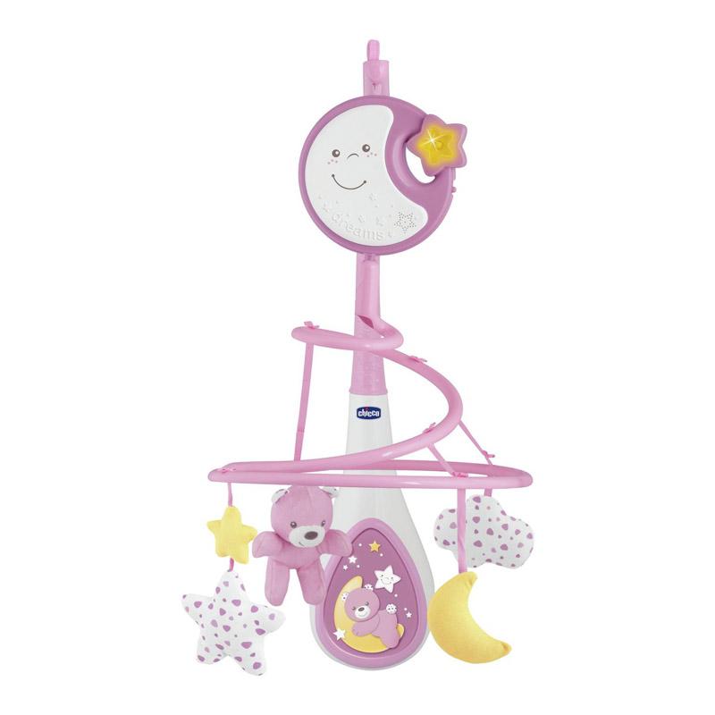 Chicco vrtuljak muzički Next2Dreams, pink u upotrebi