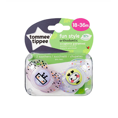Tommee Tippee Fun silikon duda 18–36mj Roza