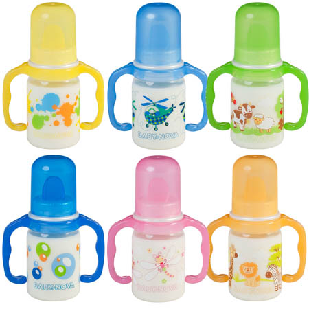 Baby Nova Bočica sa ručkom 125 ml BPA FREE Narandžasta