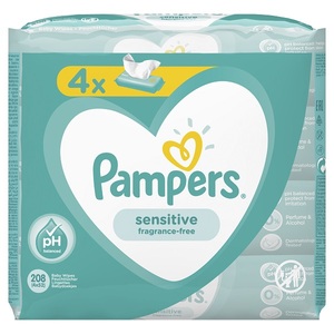 Pampers vlažne maramice sensitive 4x52