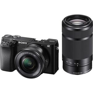 Sony Alpha a6100 Fotoaparat, Objektiv 16-50mm + 55-210mm