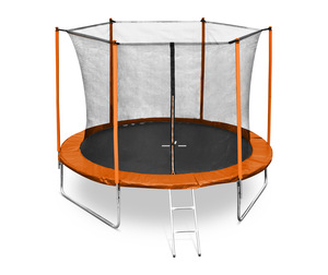 LEGONI trampolin FUN sa zaštitnom mrežom i ljestvama, 244cm-narančasti
