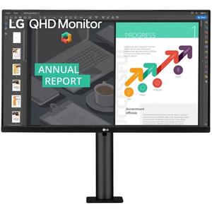 LG monitor 27QN880-B  Ergo, QHD 2560x1440, 27 IPS, 350 cd/m2, AMD FreeSync, HDR10, HDMI, DP, USB, USB Type-C, PIVOT, 75Hz, 5ms