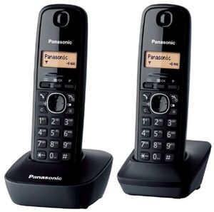 PANASONIC Bežični telefon KX-TG1612FXH, Tamno sivi, 2 sluš.
